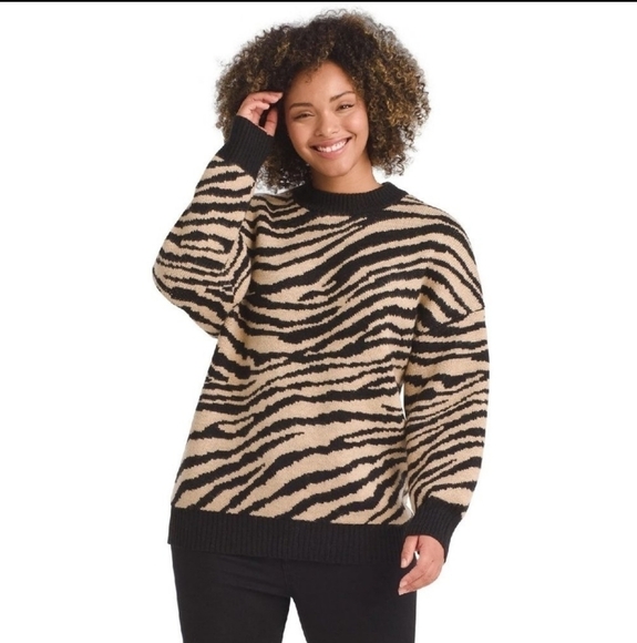 SANCTUARY zebra print long sleeves sweater - Picture 3 of 11